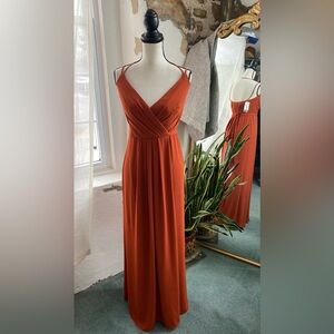 David’s Bridal Sienna Colored V-neck Wrap Dress Size 0